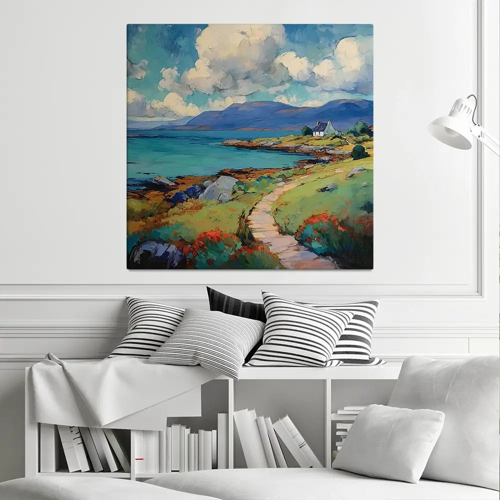 Meandering Mull Square Canvas Print Meandering Mull Square Canvas Print wall art product David Alexander Elder