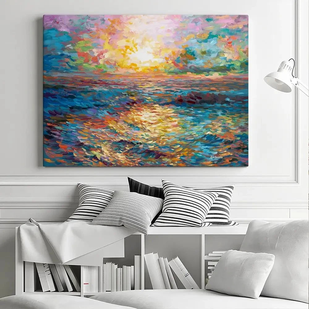 Mediterranean Sunset Canvas Print Mediterranean Sunset Canvas Print wall art product Leon Devenice