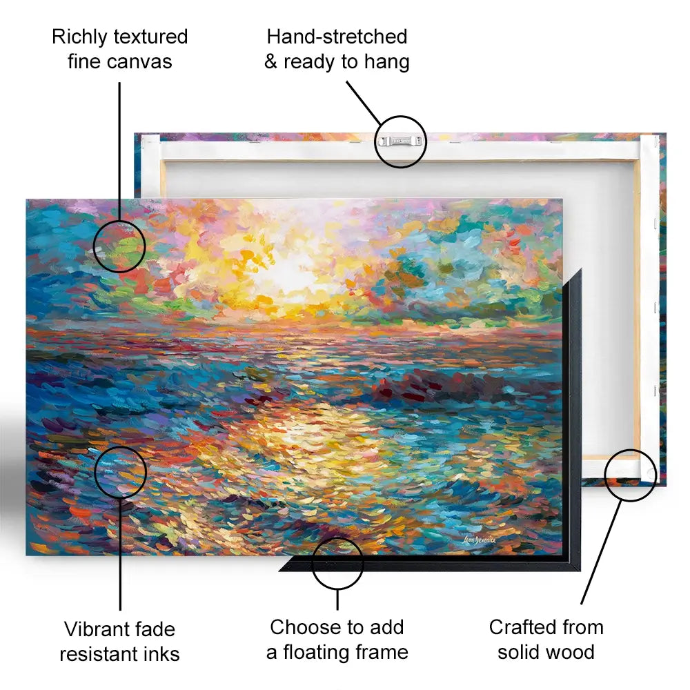 Mediterranean Sunset Canvas Print Mediterranean Sunset Canvas Print wall art product Leon Devenice