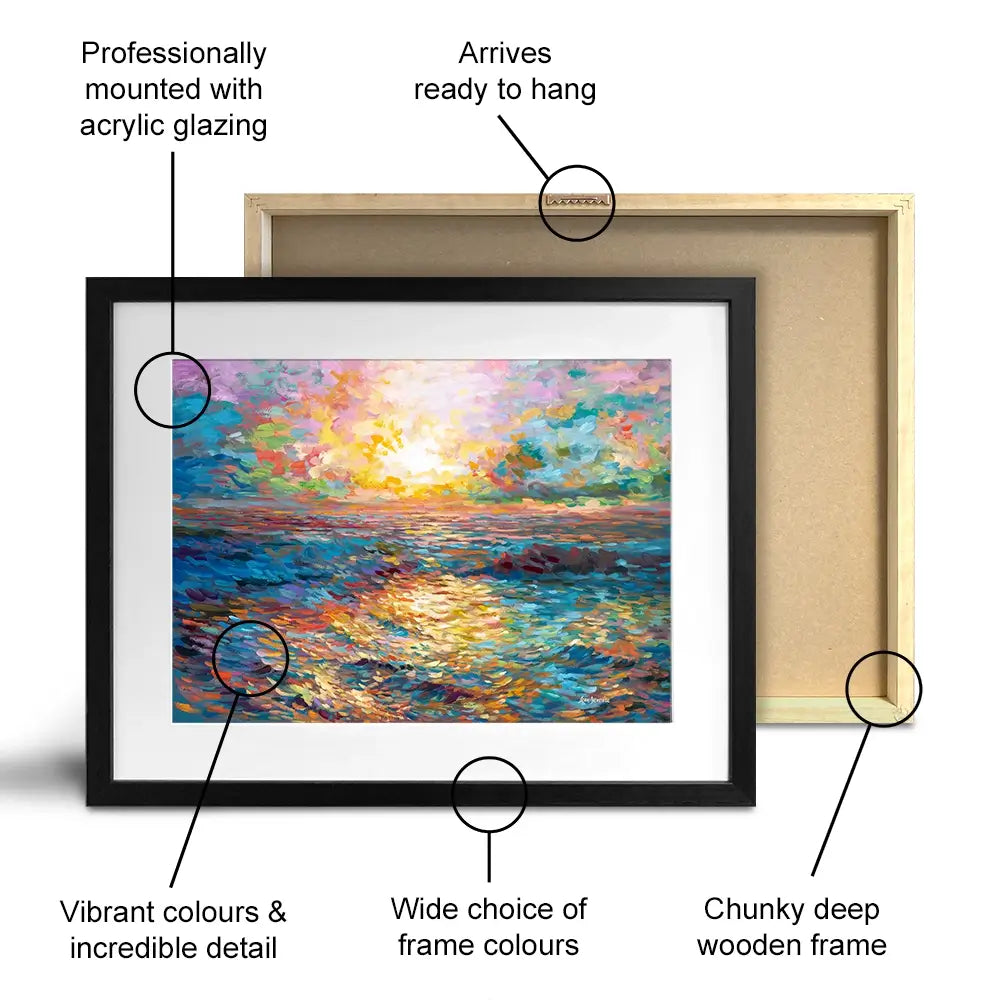 Mediterranean Sunset Framed Art Print Mediterranean Sunset Framed Art Print wall art product Leon Devenice