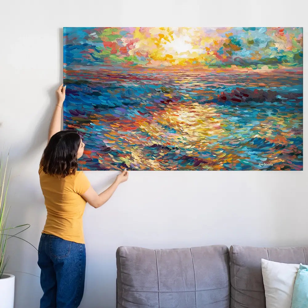 Mediterranean Sunset Oversized Canvas Print Mediterranean Sunset Oversized Canvas Print wall art product Art Print Shop