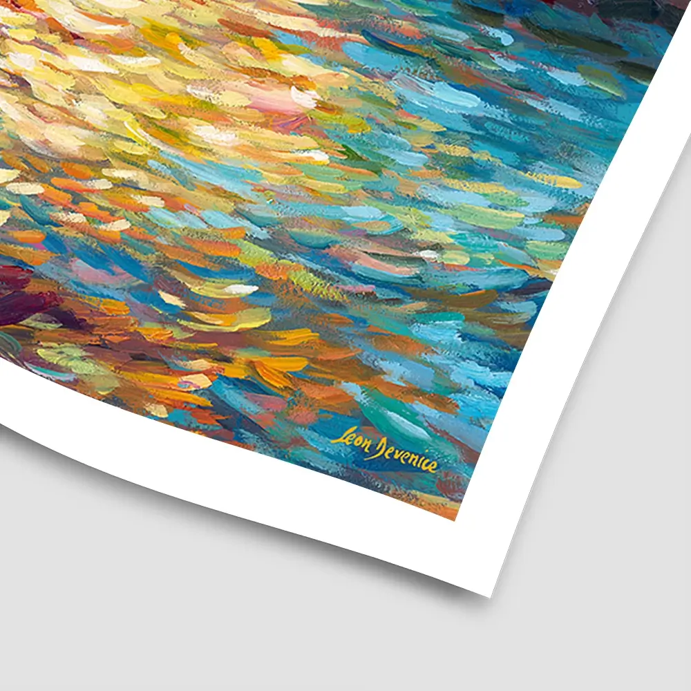 Mediterranean Sunset Square Art Print Mediterranean Sunset Square Art Print wall art product Leon Devenice