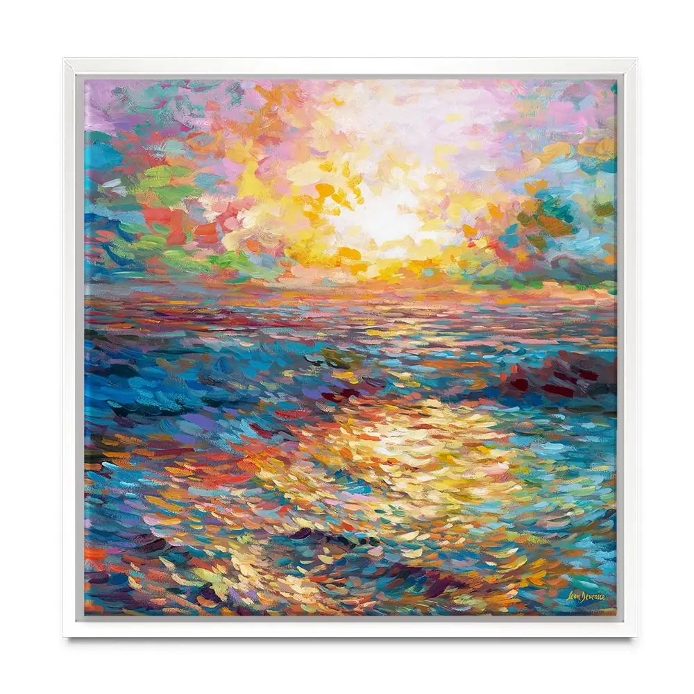Mediterranean Sunset Square Canvas Print Mediterranean Sunset Square Canvas Print wall art product Leon Devenice