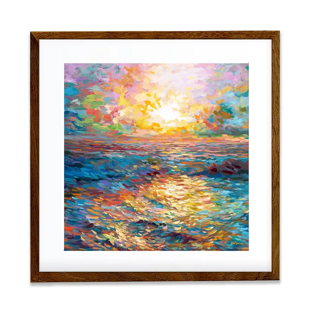 Mediterranean Sunset Square Framed Art Print Mediterranean Sunset Square Framed Art Print wall art product Leon Devenice