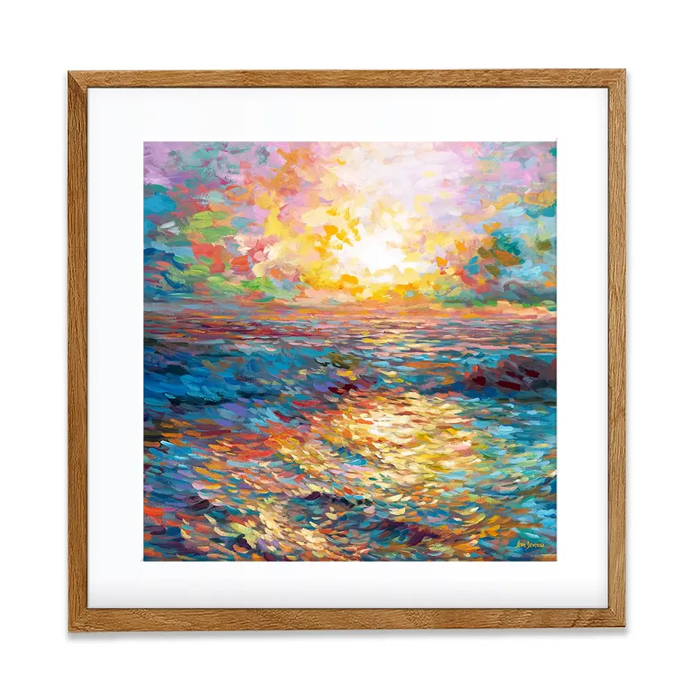 Mediterranean Sunset Square Framed Art Print Mediterranean Sunset Square Framed Art Print wall art product Leon Devenice