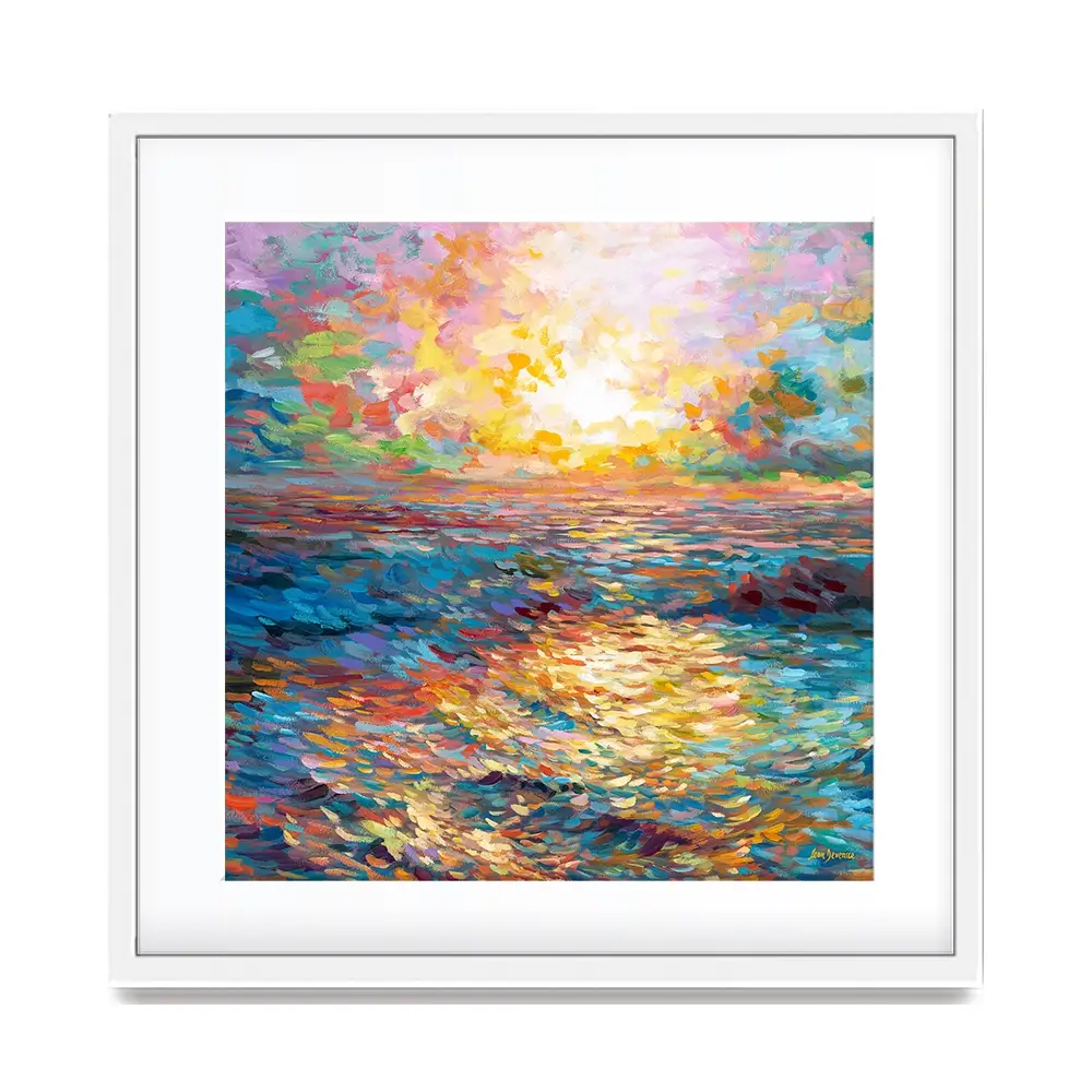 Mediterranean Sunset Square Framed Art Print Mediterranean Sunset Square Framed Art Print wall art product Leon Devenice
