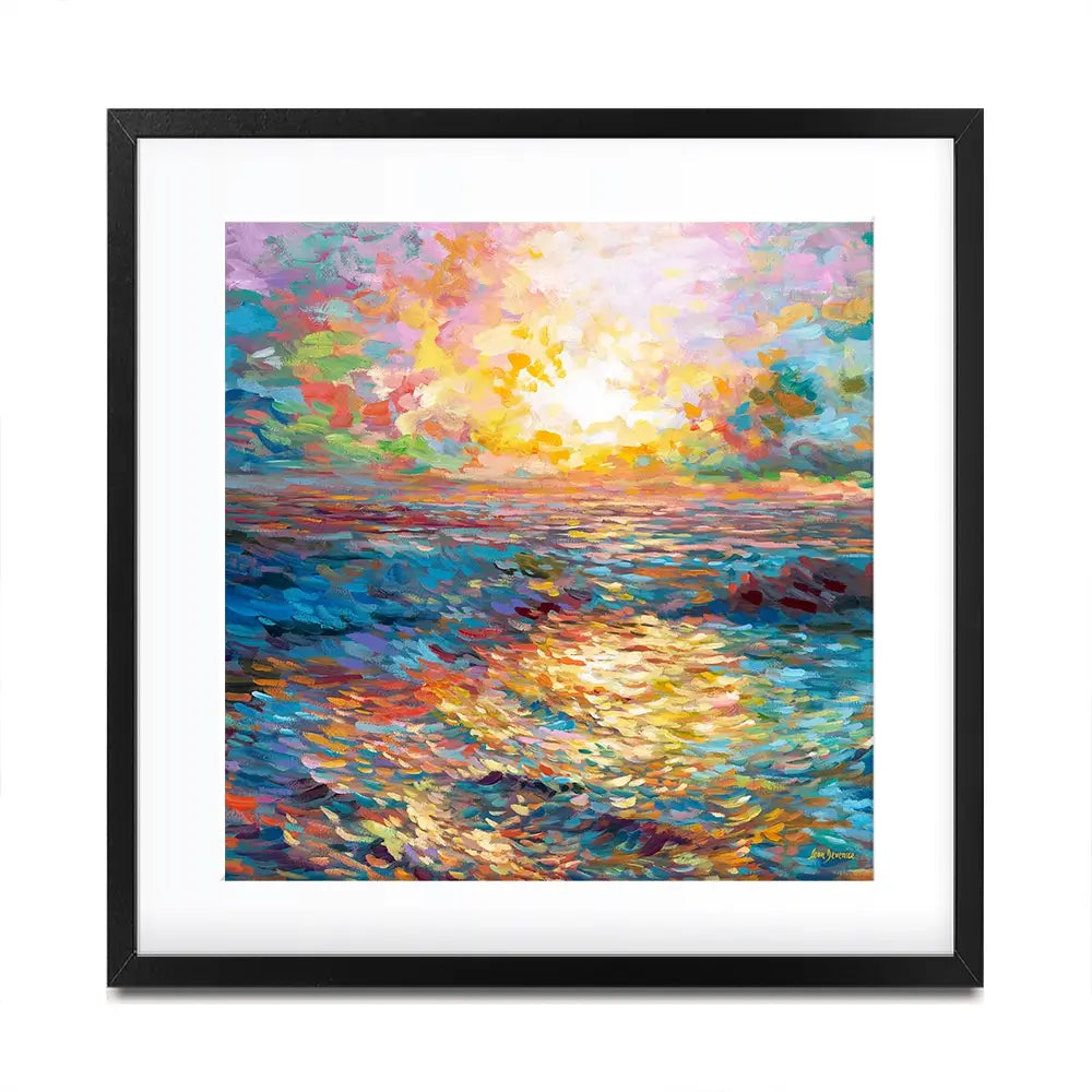 Mediterranean Sunset Square Framed Art Print Mediterranean Sunset Square Framed Art Print wall art product Leon Devenice
