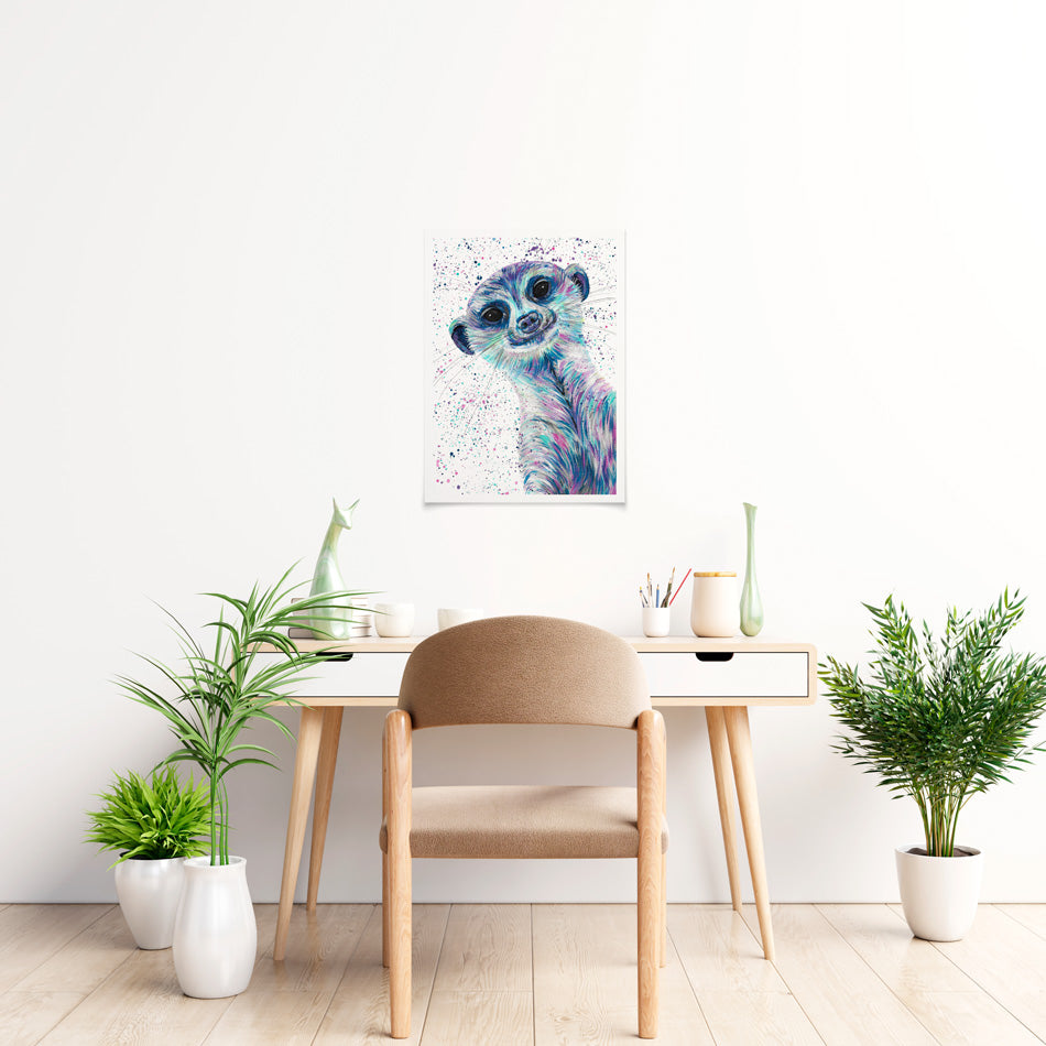 Meerkat Mervin Art Print Meerkat Mervin Art Print wall art product Emma LC Art