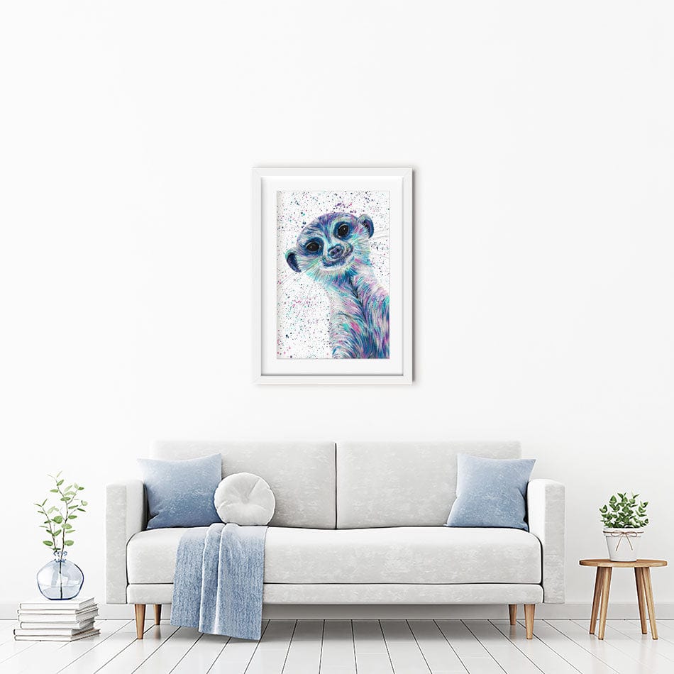 Meerkat Mervin Framed Art Print wall art product Emma LC Art