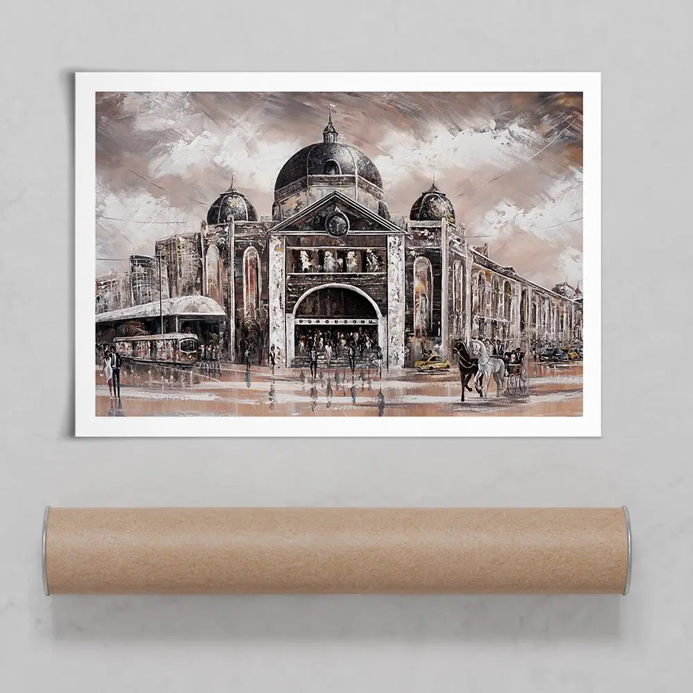 Melbourne Vibes Flinders Station Art Print Melbourne Vibes Flinders Station Art Print wall art product Isabella Karolewicz