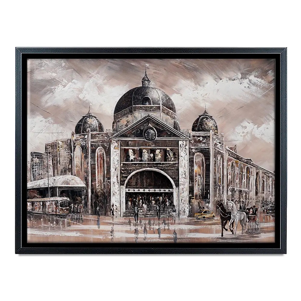 Melbourne Vibes Flinders Station Canvas Print Melbourne Vibes Flinders Station Canvas Print wall art product Isabella Karolewicz