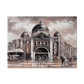Melbourne Vibes Flinders Station Canvas Print Melbourne Vibes Flinders Station Canvas Print wall art product Isabella Karolewicz