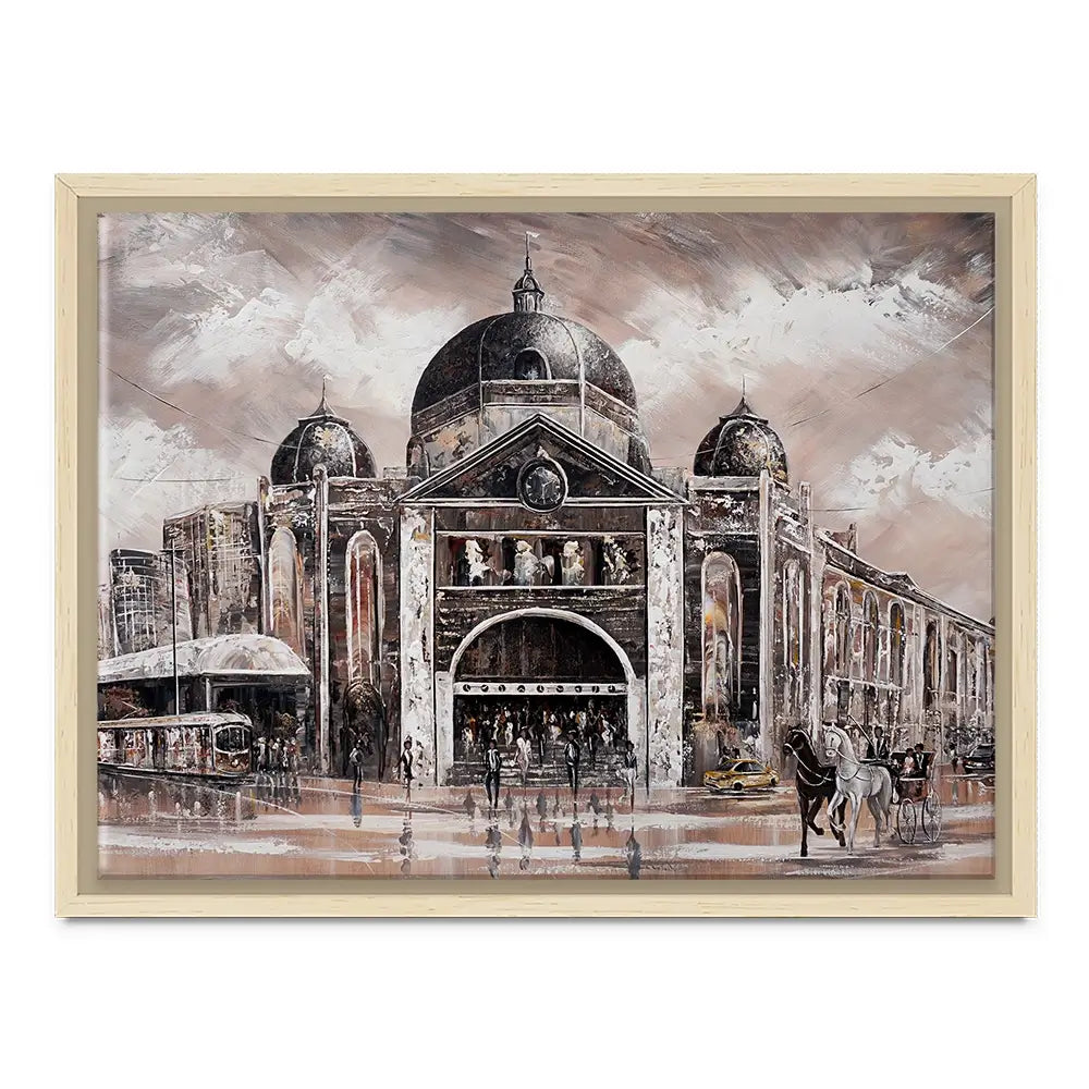 Melbourne Vibes Flinders Station Canvas Print Melbourne Vibes Flinders Station Canvas Print wall art product Isabella Karolewicz