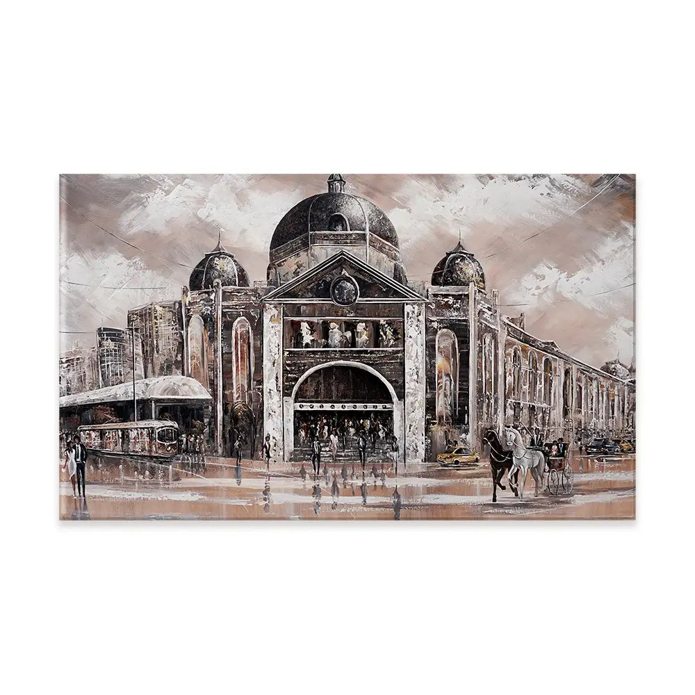 Melbourne Vibes Flinders Station Canvas Print Melbourne Vibes Flinders Station Canvas Print wall art product Isabella Karolewicz