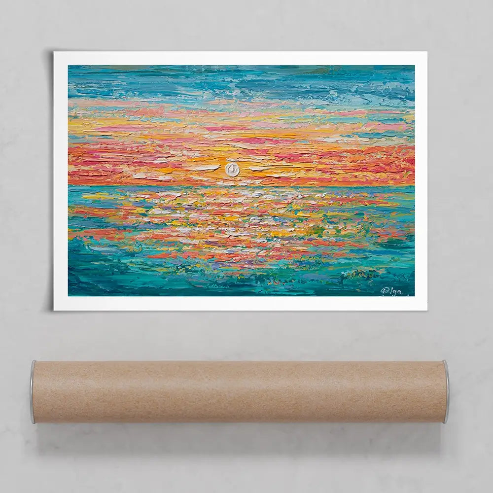 Mellow Sunset Art Print Mellow Sunset Art Print wall art product Olga Tkachyk