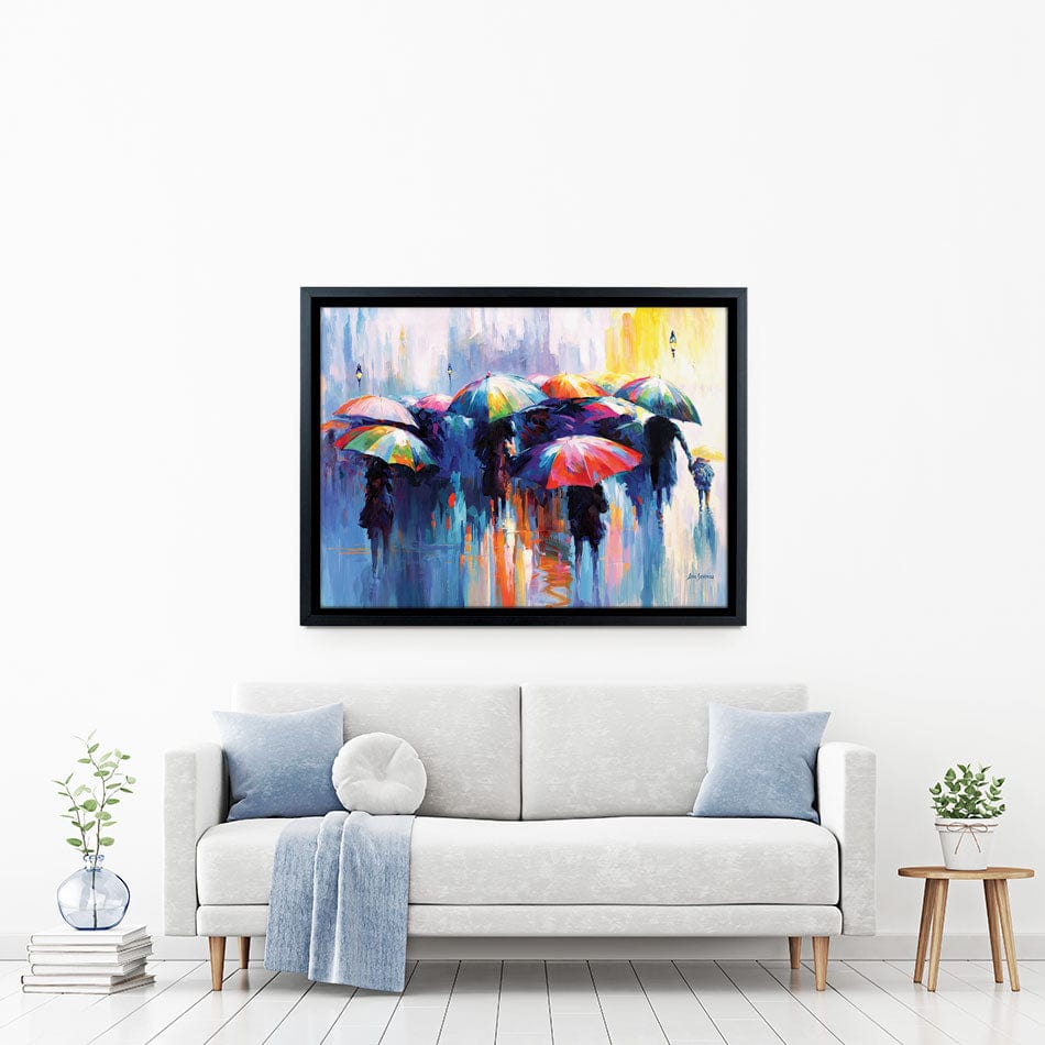 Memories Beneath The Rains Kiss Canvas Print wall art product Leon Devenice