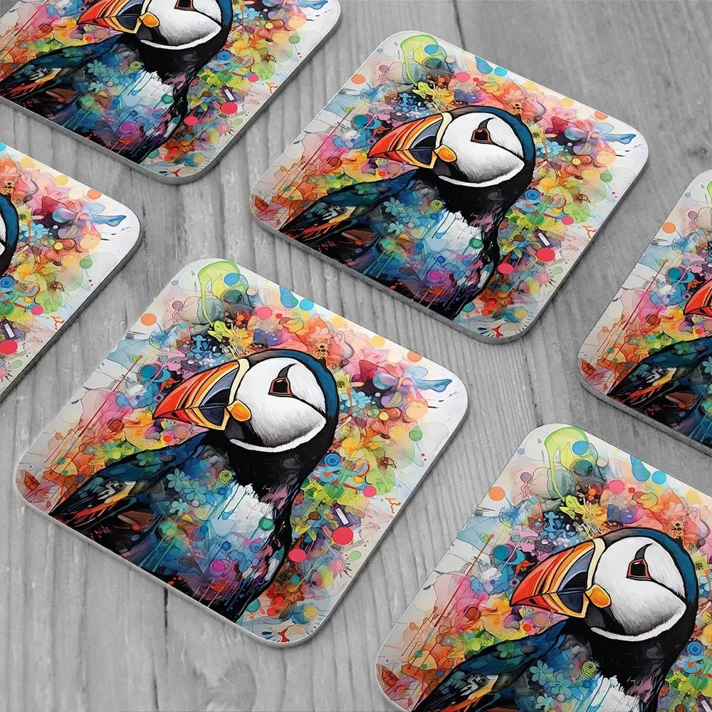 Mercurial Puffin Coaster Set Mercurial Puffin Coaster Set wall art product David Alexander Elder