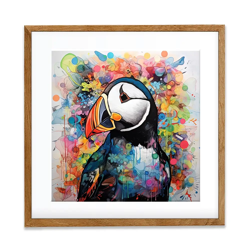 Mercurial Puffin Square Framed Art Print Mercurial Puffin Square Framed Art Print wall art product David Alexander Elder