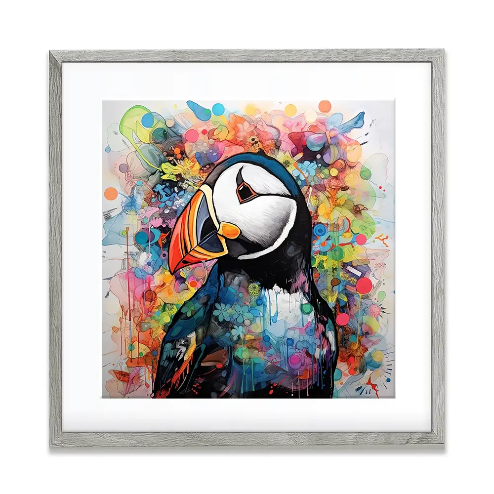 Mercurial Puffin Square Framed Art Print Mercurial Puffin Square Framed Art Print wall art product David Alexander Elder