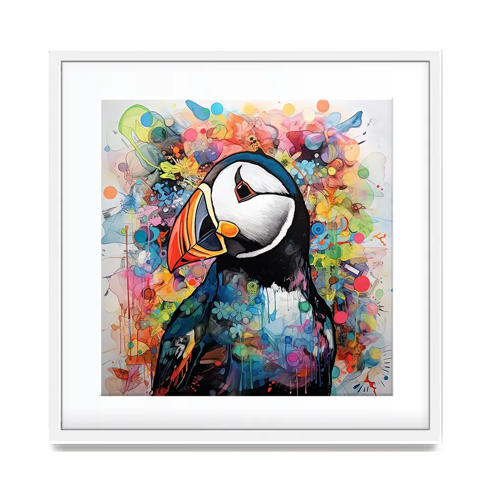 Mercurial Puffin Square Framed Art Print Mercurial Puffin Square Framed Art Print wall art product David Alexander Elder