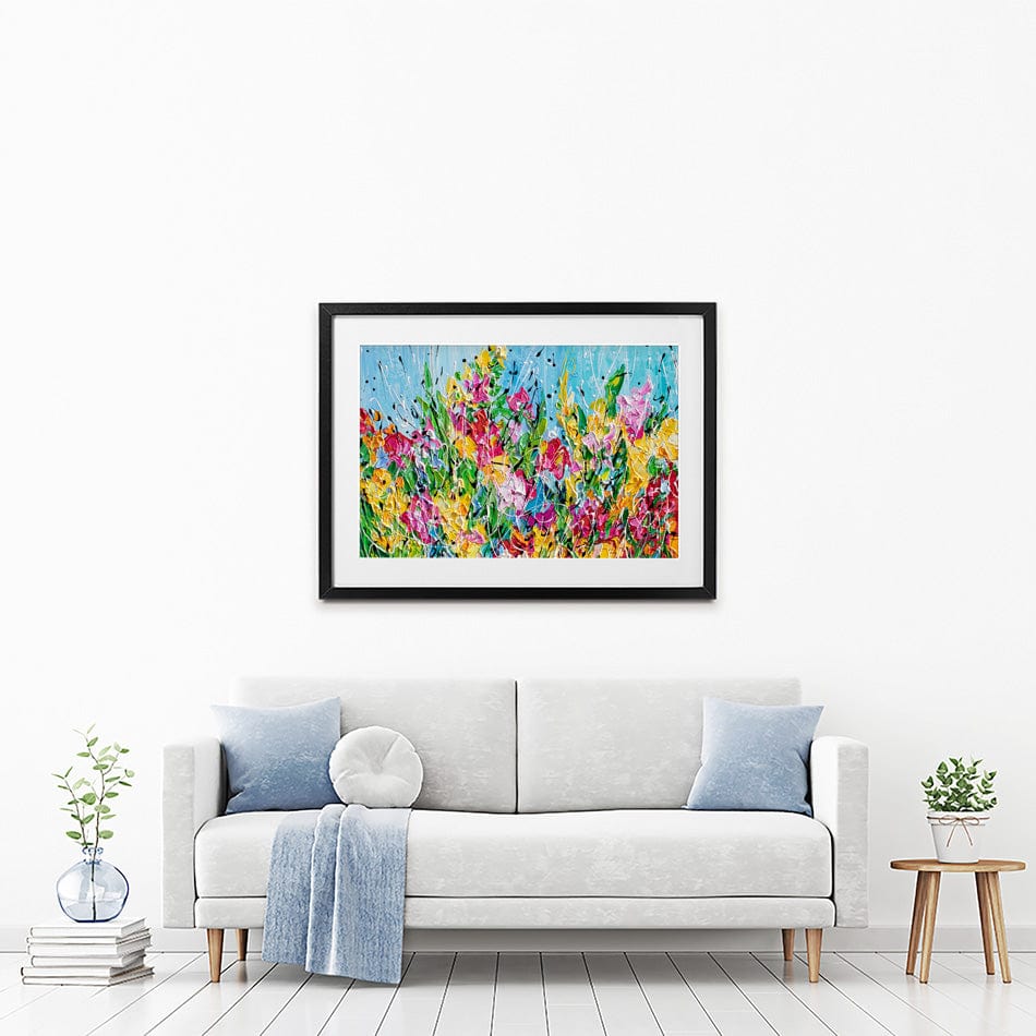 Messy Floral Framed Art Print wall art product Olga Tkachyk