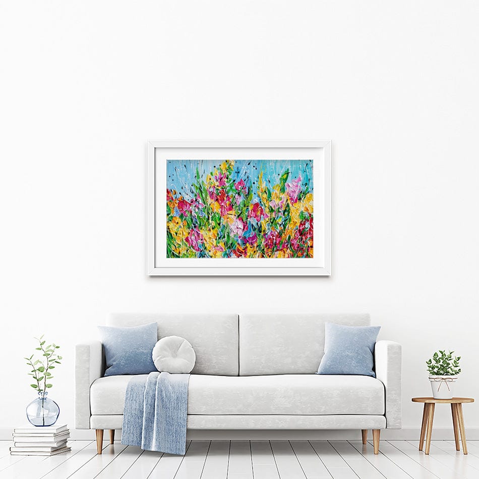 Messy Floral Framed Art Print wall art product Olga Tkachyk