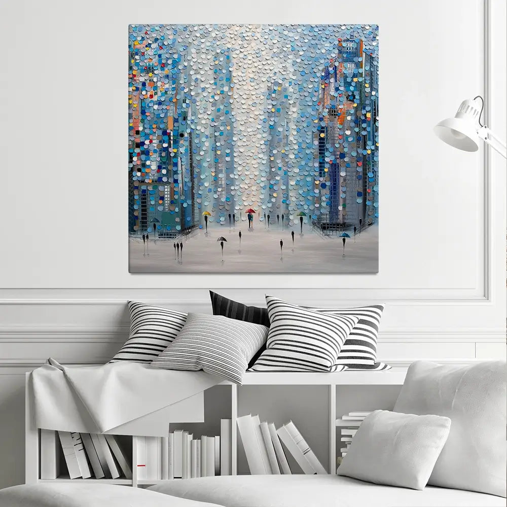 Metropolitan Dreams Square Canvas Print Metropolitan Dreams Square Canvas Print wall art product Ekaterina Ermilkina