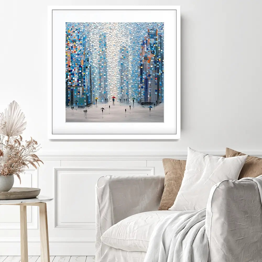 Metropolitan Dreams Square Framed Art Print Metropolitan Dreams Square Framed Art Print wall art product Ekaterina Ermilkina