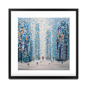 Metropolitan Dreams Square Framed Art Print Metropolitan Dreams Square Framed Art Print wall art product Ekaterina Ermilkina