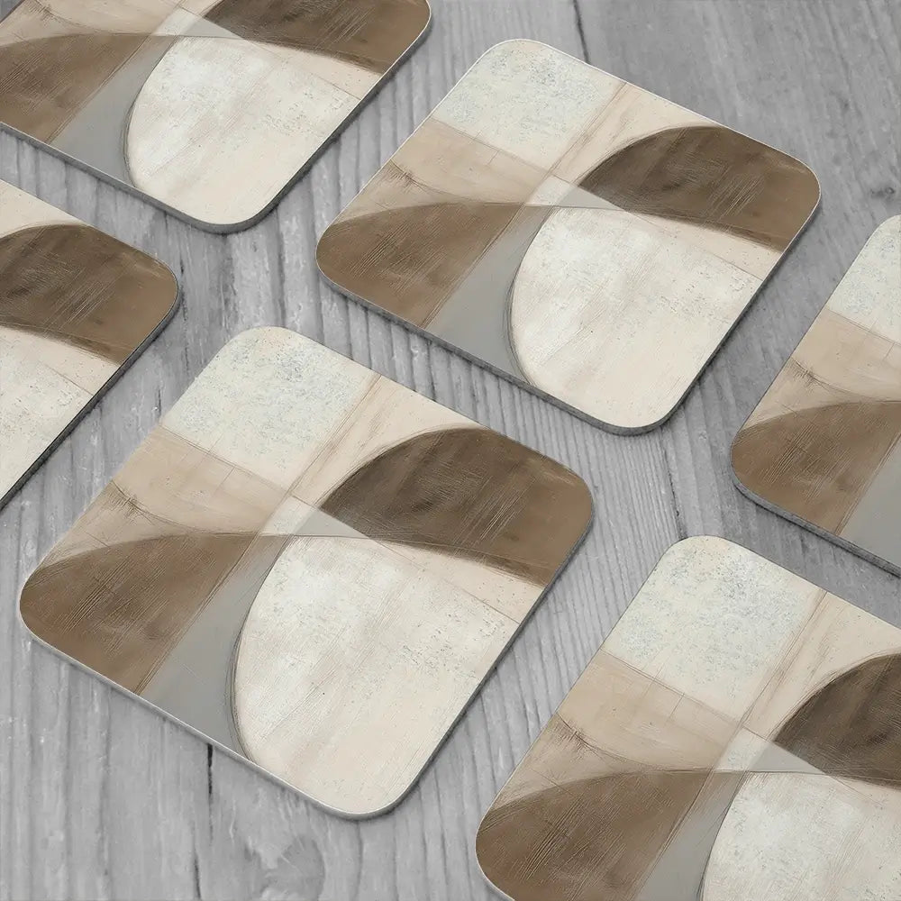 Mid Century Shapes Coaster Set Mid Century Shapes Coaster Set wall art product Chromatic Storm Studio
