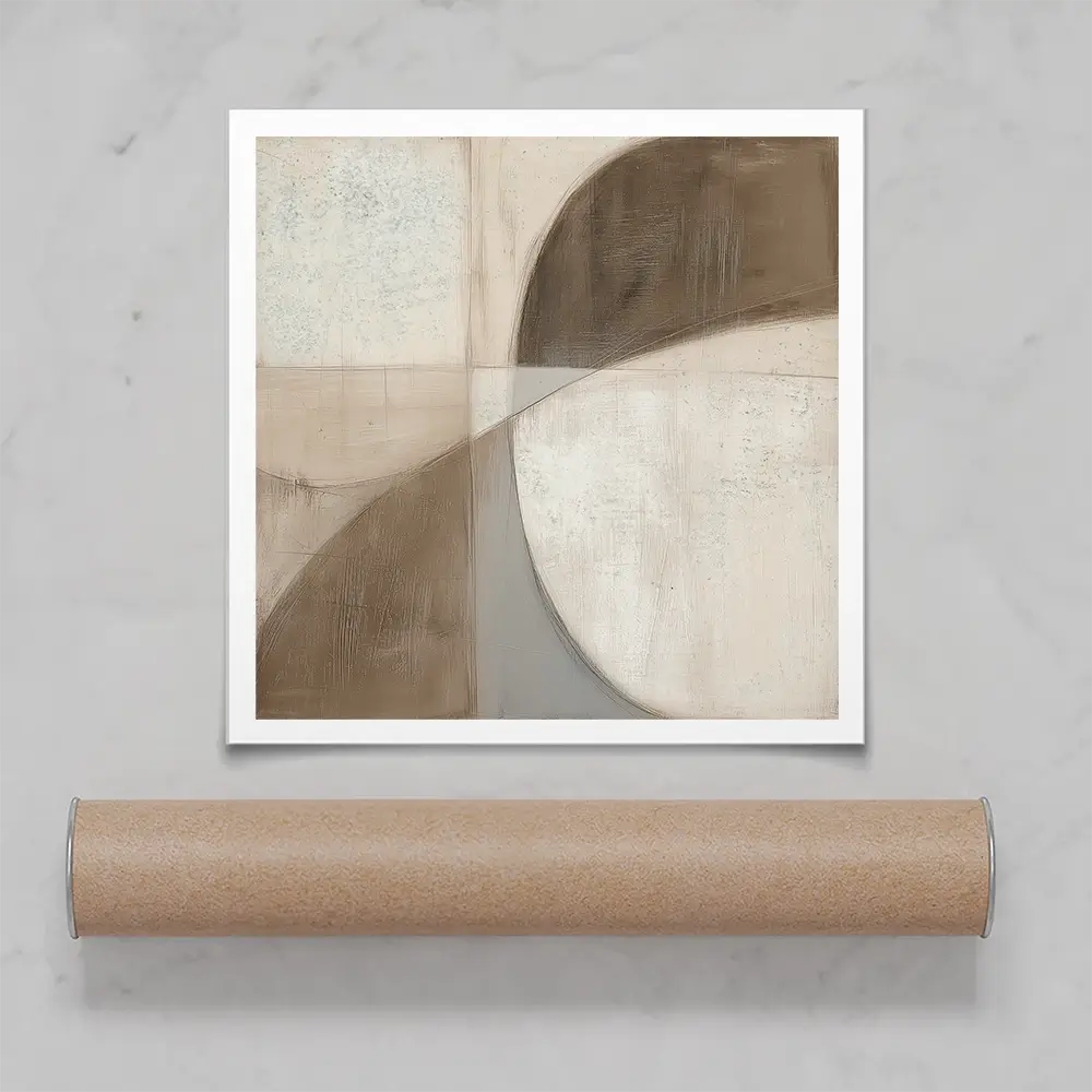 Mid Century Shapes Square Art Print Mid Century Shapes Square Art Print wall art product Chromatic Storm Studio