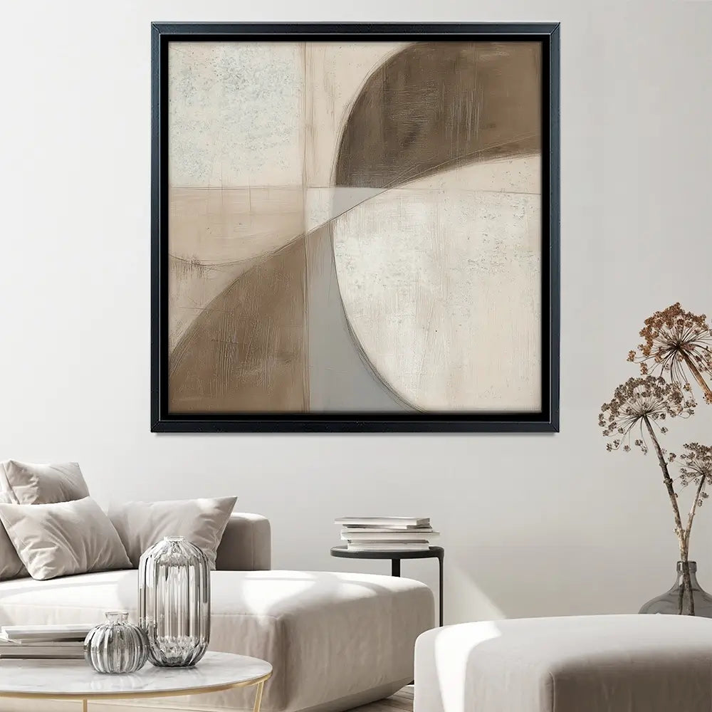Mid Century Shapes Square Canvas Print Mid Century Shapes Square Canvas Print wall art product Chromatic Storm Studio