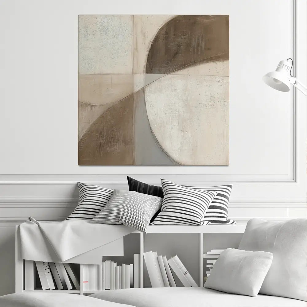 Mid Century Shapes Square Canvas Print Mid Century Shapes Square Canvas Print wall art product Chromatic Storm Studio