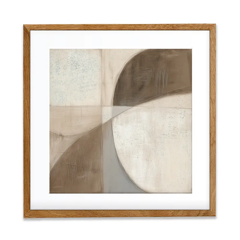 Mid Century Shapes Square Framed Art Print Mid Century Shapes Square Framed Art Print wall art product Chromatic Storm Studio