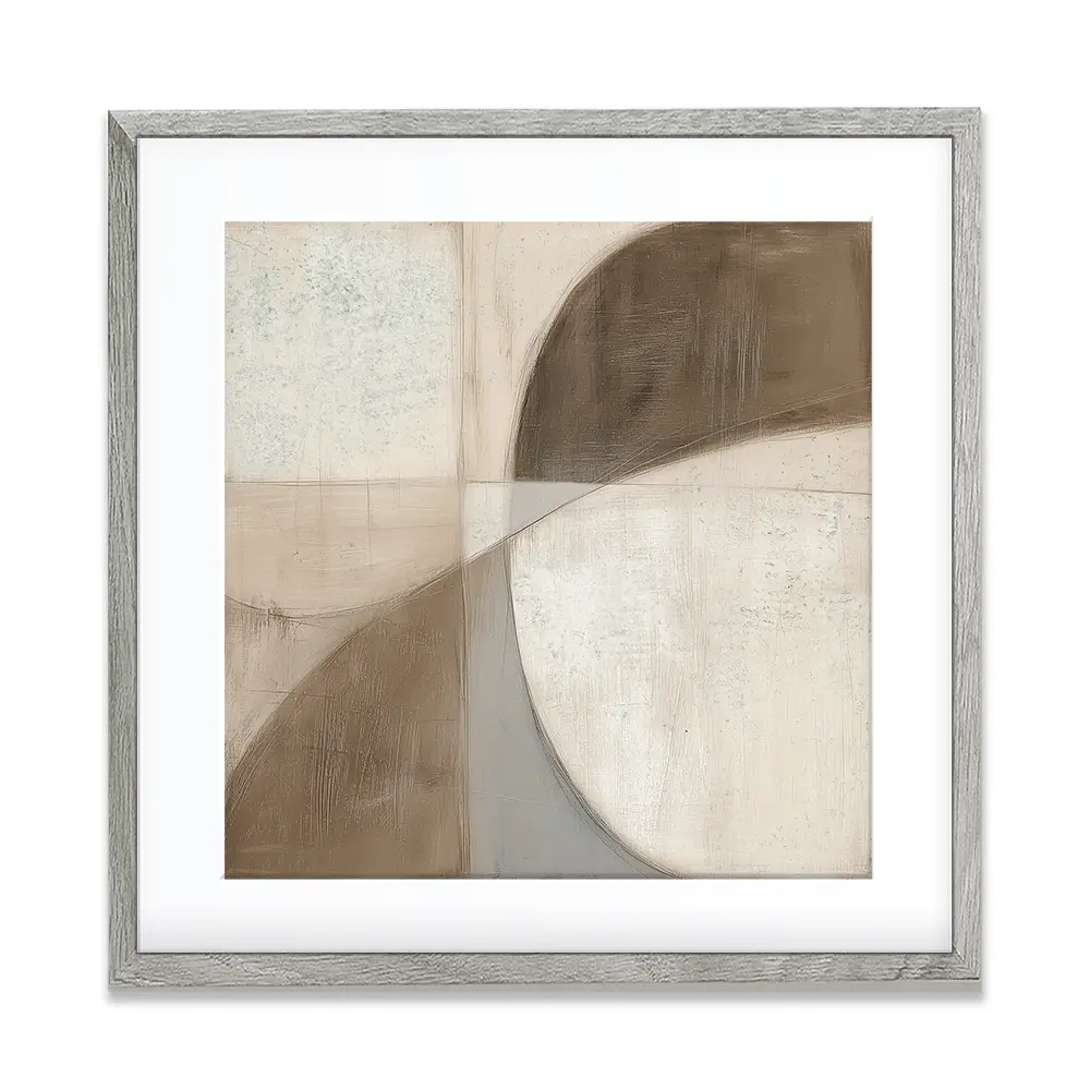 Mid Century Shapes Square Framed Art Print Mid Century Shapes Square Framed Art Print wall art product Chromatic Storm Studio