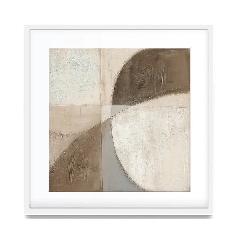 Mid Century Shapes Square Framed Art Print Mid Century Shapes Square Framed Art Print wall art product Chromatic Storm Studio
