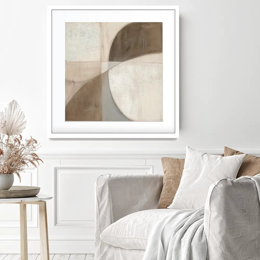 Mid Century Shapes Square Framed Art Print Mid Century Shapes Square Framed Art Print wall art product Chromatic Storm Studio