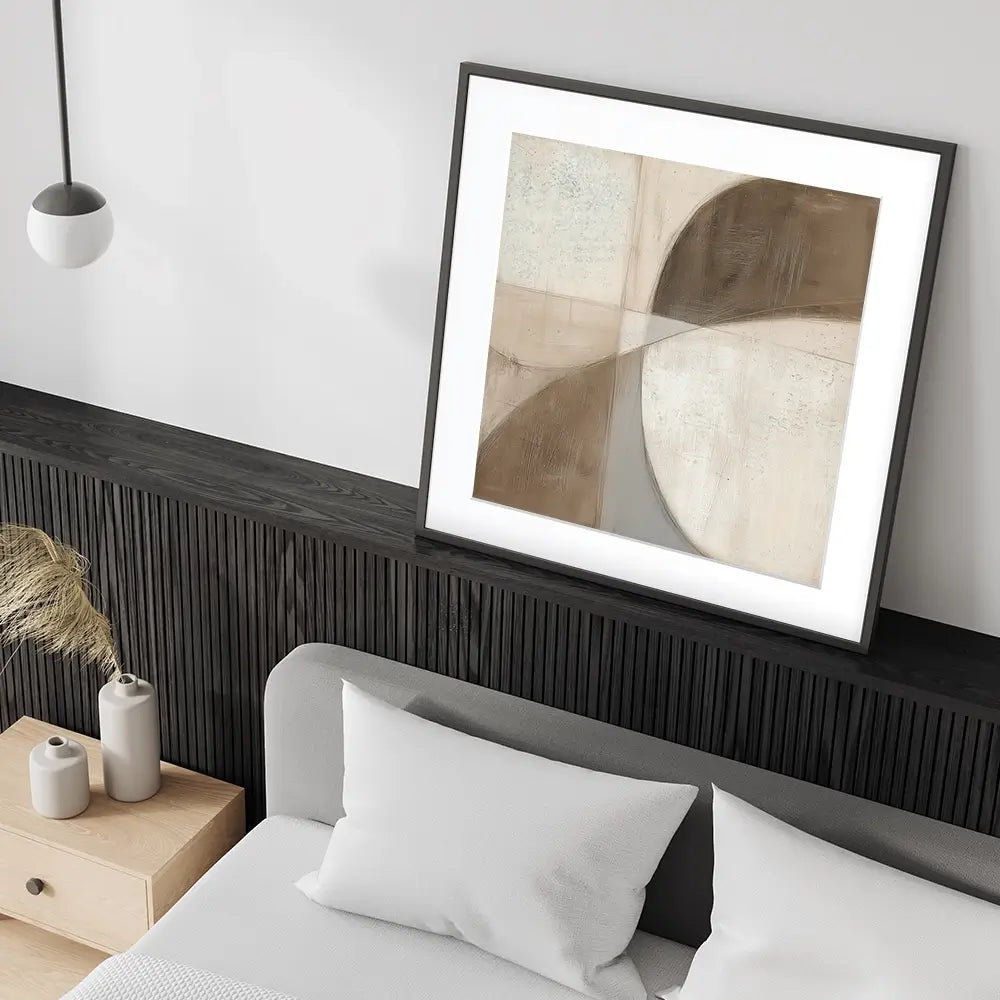 Mid Century Shapes Square Framed Art Print Mid Century Shapes Square Framed Art Print wall art product Chromatic Storm Studio