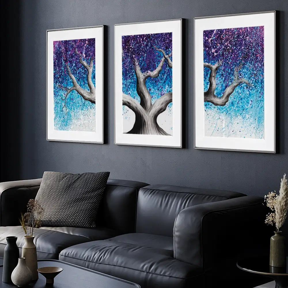 Midnight Dream Tree Framed Art Print Trio Midnight Dream Tree Framed Art Print Trio wall art product Ashvin Harrison