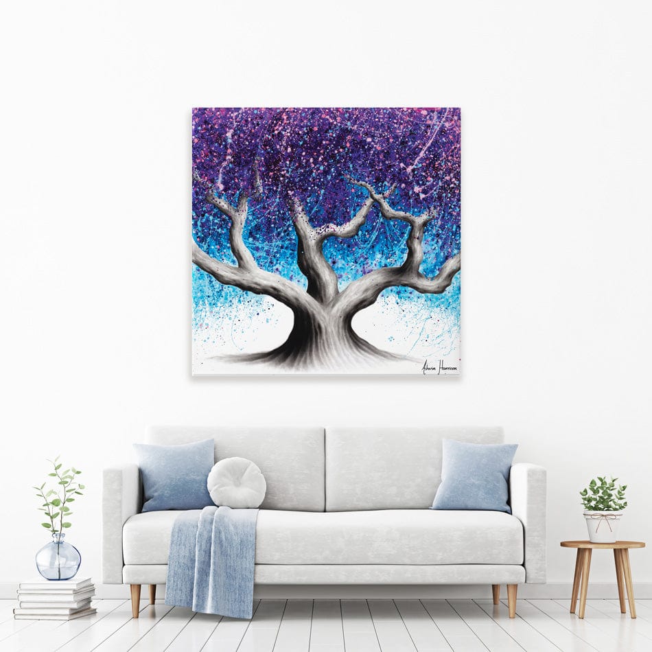 Midnight Dream Tree Square Canvas Print wall art product Ashvin Harrison