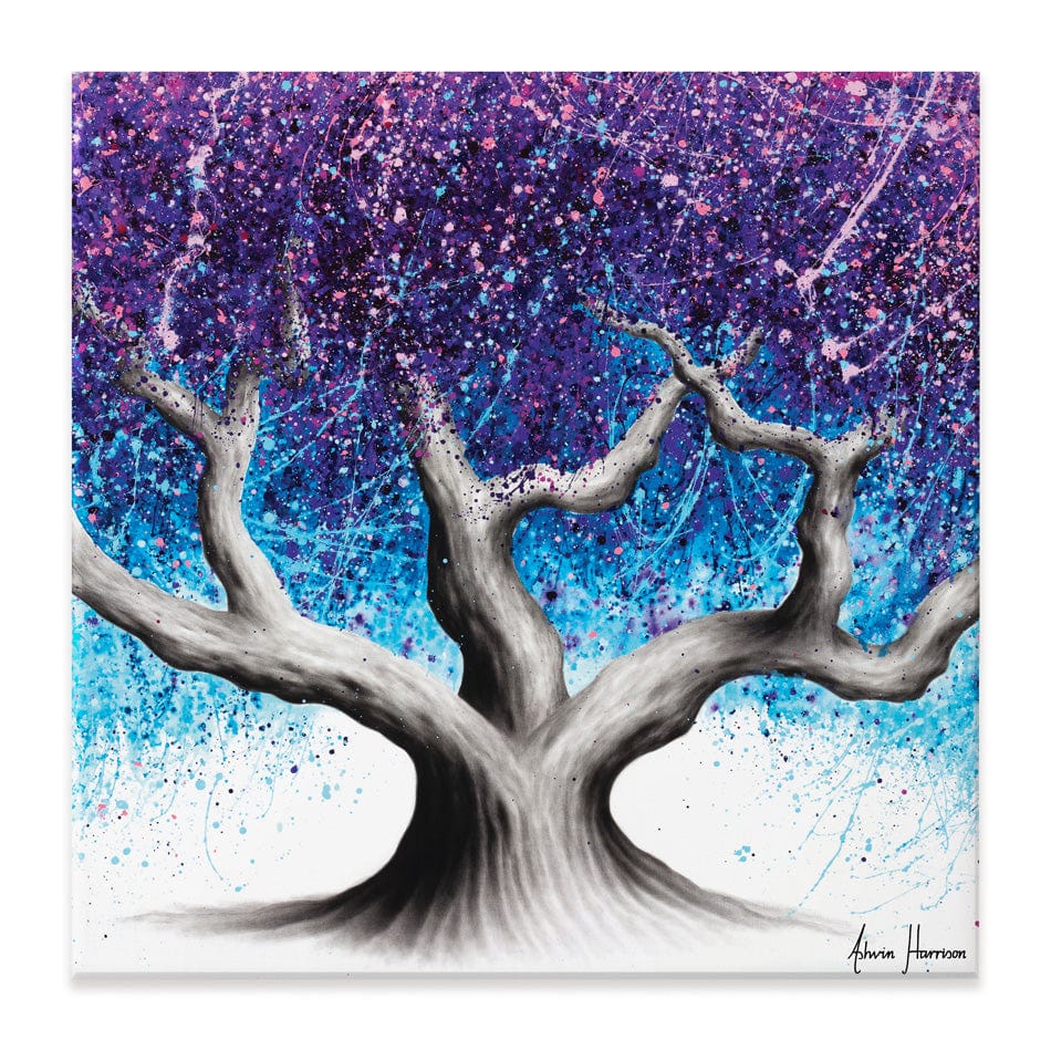 Midnight Dream Tree Square Canvas Print wall art product Ashvin Harrison