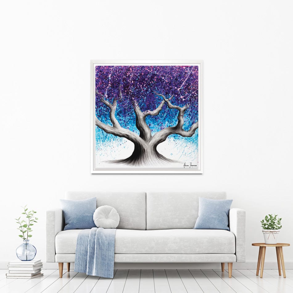 Midnight Dream Tree Square Canvas Print wall art product Ashvin Harrison
