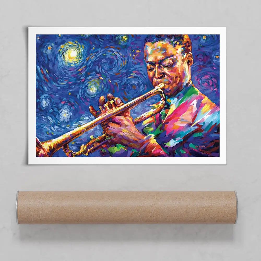Miles Davis Starry Night Art Print Miles Davis Starry Night Art Print wall art product Leon Devenice