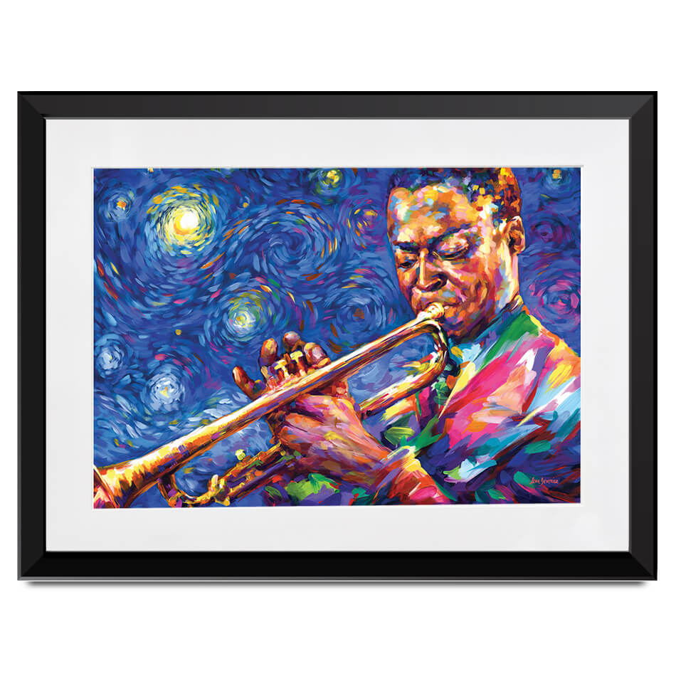 Miles Davis Starry Night Framed Art Print Miles Davis Starry Night Framed Art Print wall art product Leon Devenice