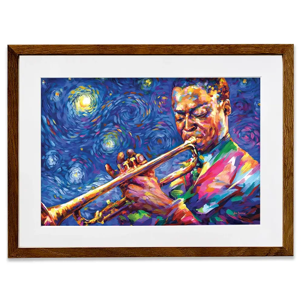 Miles Davis Starry Night Framed Art Print Miles Davis Starry Night Framed Art Print wall art product Leon Devenice