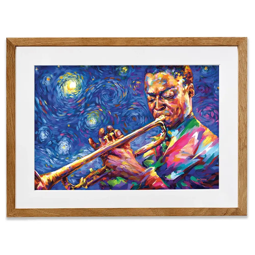 Miles Davis Starry Night Framed Art Print Miles Davis Starry Night Framed Art Print wall art product Leon Devenice