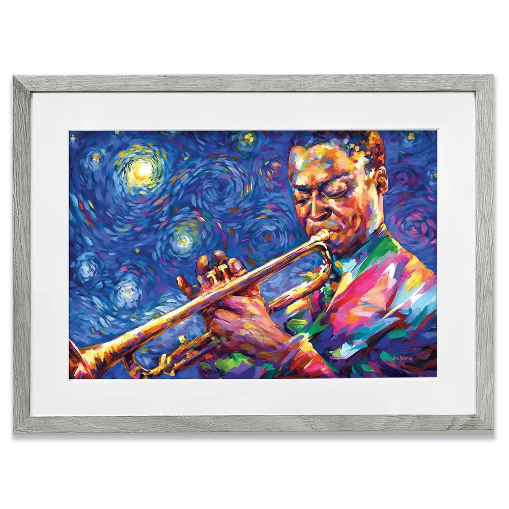 Miles Davis Starry Night Framed Art Print Miles Davis Starry Night Framed Art Print wall art product Leon Devenice