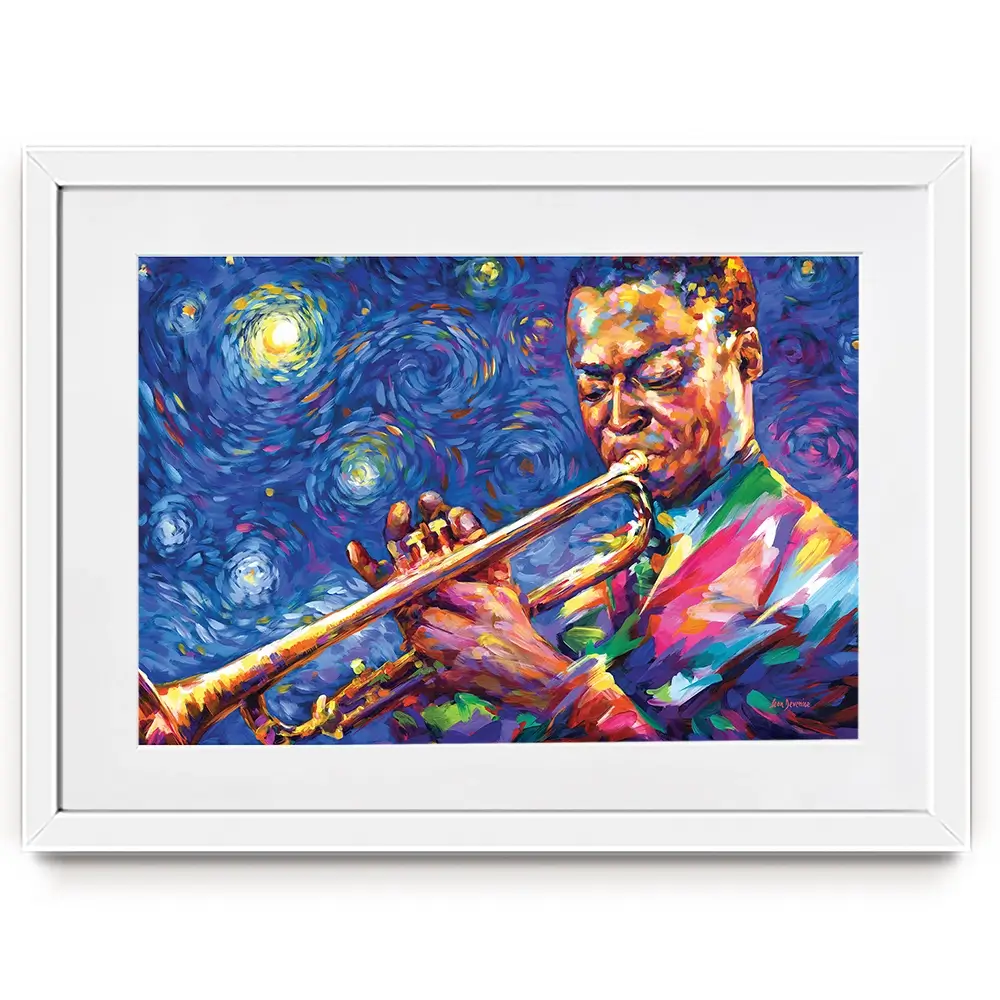 Miles Davis Starry Night Framed Art Print Miles Davis Starry Night Framed Art Print wall art product Leon Devenice