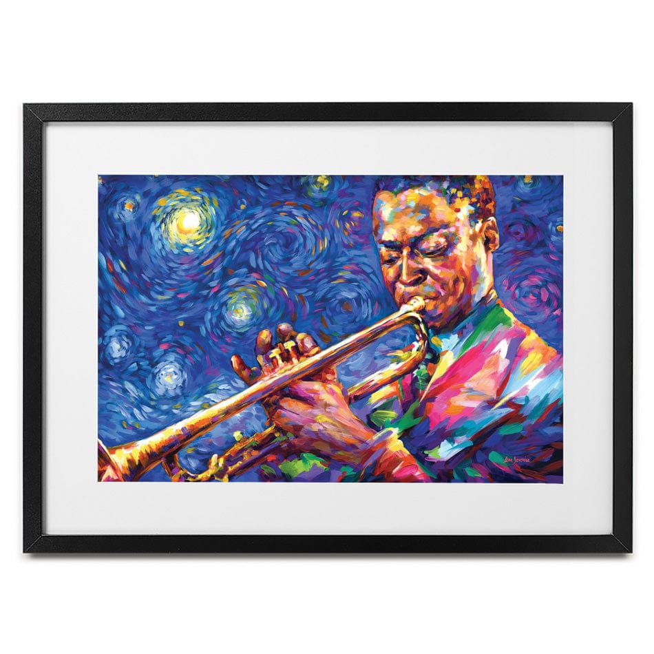 Miles Davis Starry Night Framed Art Print wall art product Leon Devenice