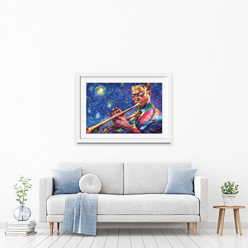 Miles Davis Starry Night Framed Art Print wall art product Leon Devenice
